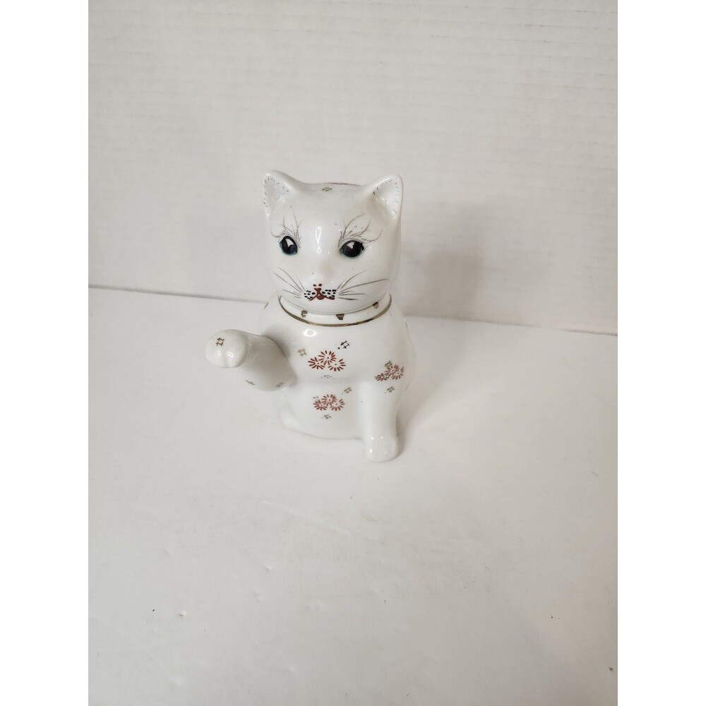 Vintage Handpainted Porcelain Cat Teapot Creamer w/ Spout